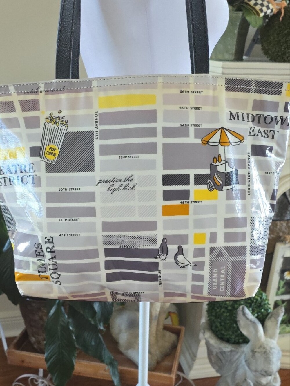 kate spade Yellow Taxi Floral District Map Tote - Picture 2 of 5